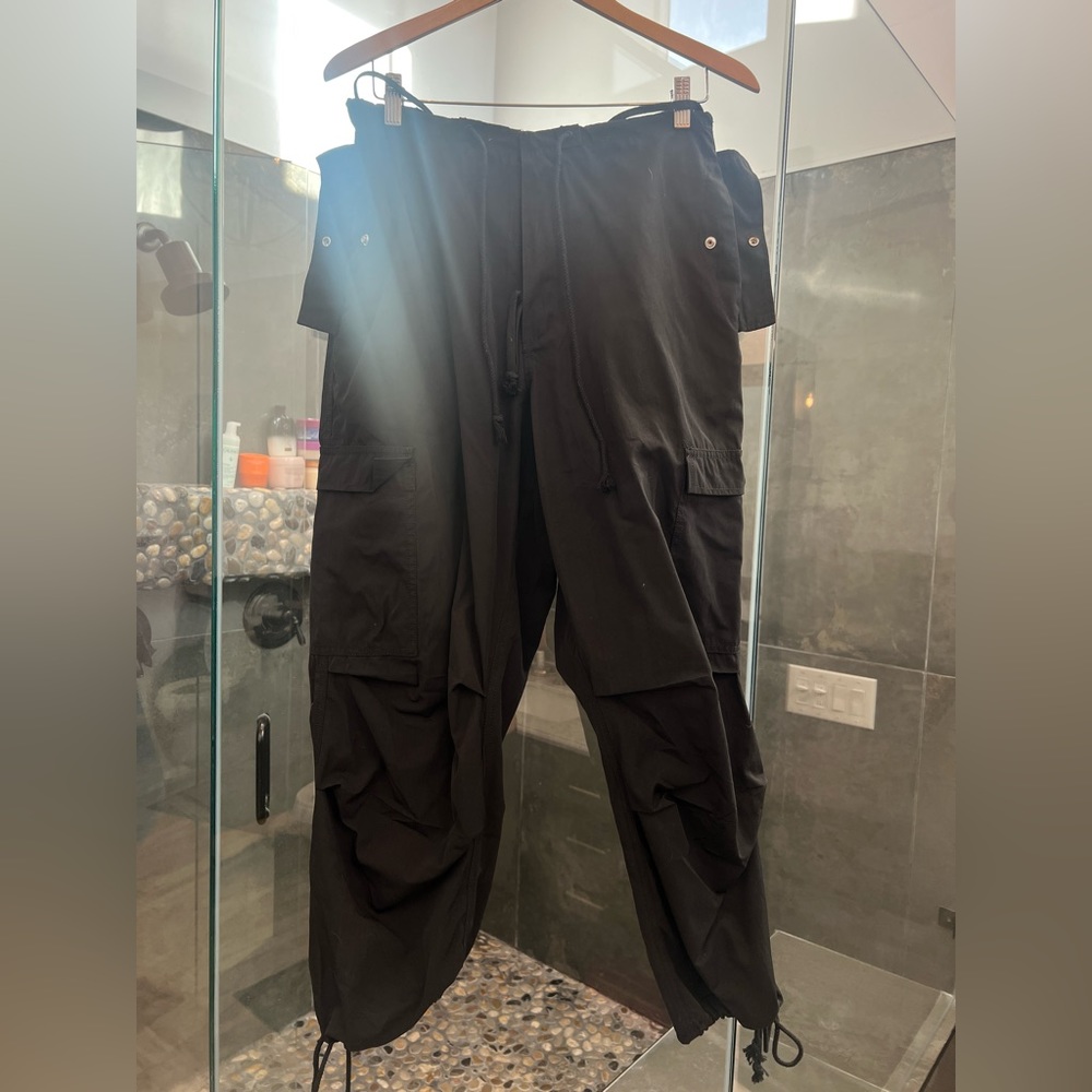 Local European black cargo/parachute pants
